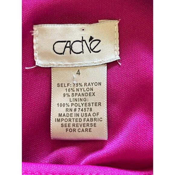 Vintage Cache Ponte Knit Sheath
Dress Ruffle Fitted Size 4 - Picture 3 of 7